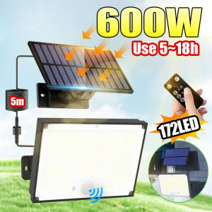 600W 344LED Outdoor Solar Led Lights 3 Modes Motion Sensor Solar Flood Lights Waterproof Security Lights Exterior Solar Lamp
