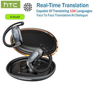 HTC | HTC NE35 Wireless Bluetooth Earphone AI Language Translation OWS Low Latency Earbuds Earhook Sports Music Headphone With Mic