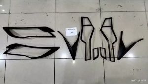 Paket Garnish Lampu Hitam Doff All New Pajero 2016