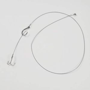 2 Bộ Dây Thép Không Gỉ Câu Cá Với Vòng Tròn & Móc Treble Cho Cá Da Trơn Mồi Sống Thuyền Đại Dương Dụng Cụ Câu Cá