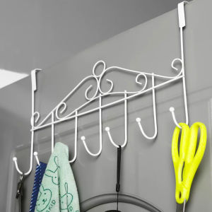 Amoki Door Rear Hook Door Hanging Clothes Hanging Door Rear Rack Nail Free Clothes Hook Black White