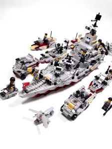 HNB 1000 SWAT Military Battleship Boy Assembled Puzzle Building Blocks Childrens Birthday Gifts