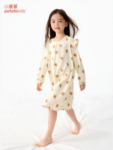 potatokids | Autumn Long Sleeve Girls Sleep Dress