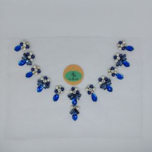 PAYET RANGKAI LINGKAR LEHER DIAMOND MUTIARA SWAROSKY TROMPET || PAYET MUTIARA LEHER || PAYET JAHIT AKSESORIS BUSANA WANITA