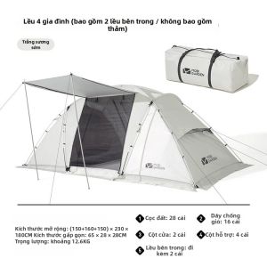 Mobi Garden | Lều Đường Hầm 2 Phòng Ngủ 1 Phòng Khách Chống Mưa Chịu Lực Gấp Xếp Di Động Ngoài Trời