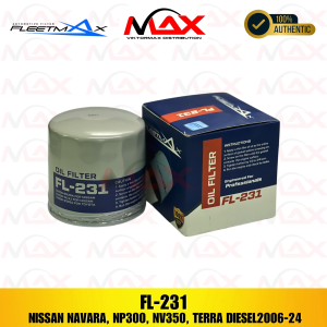 FL-231 FLEETMAX OIL FILTER FOR   NISSAN NAVARA NP300 NV350 TERRA  DIESEL 2006-24