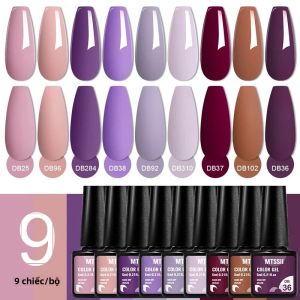 Bộ Sơn Móng Tay Gel Không Chứa HEMA 9 Món Sơn Gel Bán Vĩnh Cửu UV 6ml Trang Trí Móng Nghệ Thuật Bộ Dụng Cụ Làm Móng Mùa Hè Tự Làm