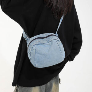 Túi Đeo Chéo Vải Denim Cổ Điển Thường Ngày Cho Nữ Túi Đeo Vai Đơn Túi Đeo Chéo Kiểu Nhật Bản Thanh Lịch Túi Đựng Đồ Dùng Cá Nhân