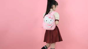 Kuromi Childrens Girls School Bag Kindergarten Backpack Purple Pink School Bag Cute Cartoon Bag kid