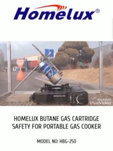 HOMELUX 【BVR】 BUTANE GAS CARTRIDGE SAFETY FOR PORTABLE GAS COOKER 230g (1 Bottle) for Camping Hiking Picnic Sushi BBQ STEAMBOAT Gas Butana 丁烷气 Ediyonline Ediy