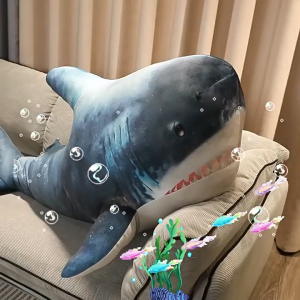 Home Decor Shark Plush Toy Boneka Jerung Hiasan Sofa Stuffed Animal Big Soft Pillow Boy Girl Gift Washable