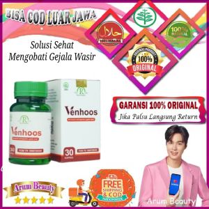 AGEN VENHOOS ASLI ORIGINAL Obat Herbal Mengobati Wasir Ambeien BPOM 30 Kapsul