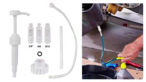 Bơm Dầu Hộp Số Với Nắp 28mm Quart & 38mm Gallon Bộ Chuyển Đổi 3/8" 8mm 10mm Cho Hầu Hết Động Cơ Gắn Ngoài & Động Cơ Đẩy Phía Sau Bơm Dầu Hàng Hải