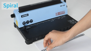 RAYSON Wire Binding Machine 34-Hole 120-Sheet Capacity Metal Durability A4 with Starter Kit TD-130