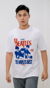 Otsky X 420Father Kaos Pria The Beatles White X BL7041WL Cotton 24s