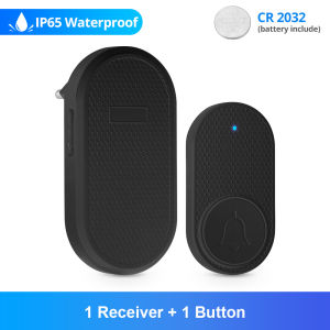 Fuers Wireless Doorbell Waterproof Welcome Chime Home Door Bell Intelligent 32 Songs Smart Melodies Alarm With Battery