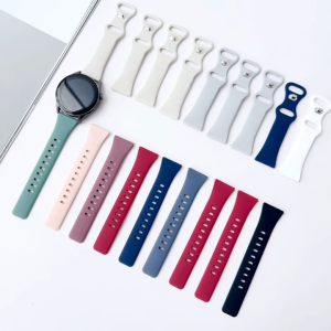 22mm 20mm Smartwatch Band untuk Samsung Galaxy Watch 6-5-pro-4-Classic/active 2 Silicone Sport Bracelet Huawei Watch GT 4-3-2e-pro Strap