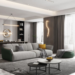 KLESK | Modern Luxury Straight Solid Wood Sofa Tech Fabric