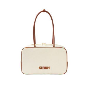 Fashion Contrast Color Logo Embroidery Simple Square Handbag