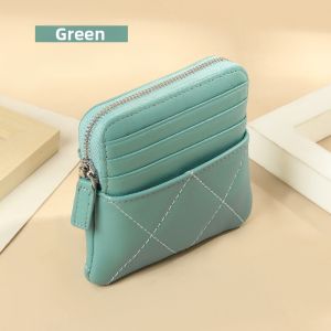 New Genuine Leather Small Zip Wallet