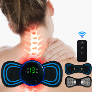 Alat Pijat Leher Terapi Mini Pad Mat Electric Pulse Neck Massager Smart Recharging EMS