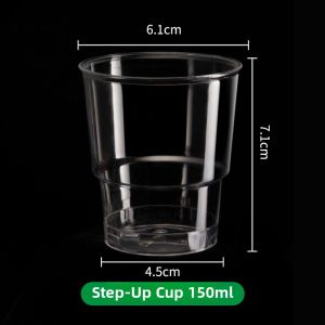 Thickened Hardened High-Temperature Resistant Food-Grade Material Transparent Disposable Air Travel Cup for Commercial And Home Use Bar