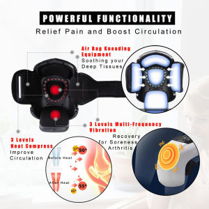 Agdoad Hot Compress Knee Massager Electric Heating Massage Pulse Infrared Knee Joints Shoulder Elbow Therapy Massager