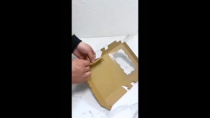 【Free Gift】50pcs Brown Kraft Paper Cake Box With Wavy Window Rectangular Kraft Paper Pastry Box Dessert Box Party Cake Packaging Cream Cookie Macaron Packaging Cheesecake Chocolate Packaging