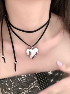 Kalung Sederhana Heart Necklace Besar Kalung Cinta Wanita