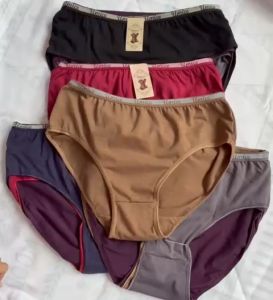 3 Pcs Women Panties Plus Size Seluar Dalam Wanita Saiz Besar High Cut 女性内裤 高腰内裤 1115