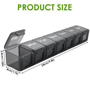 Pill Organizer Box AM PM Pill Distribution Container Portable Travel Tablets Vitamins Medicinel Cases Box Fish Oil/Supplements