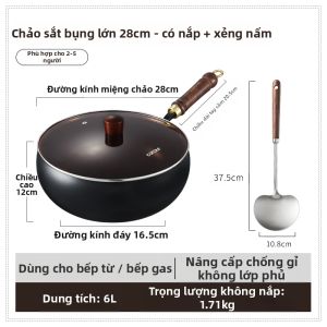 CAROTE | Chảo Sắt Nhỏ Không Dính Miễn Phí Dành Cho Bếp Gas và Bếp Điện