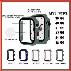 Film for Phone Watch S10 iWatch 9/10 49mm Ultra Case 8/7/6 Tempered Glass Film Integrated Case Screen Protector