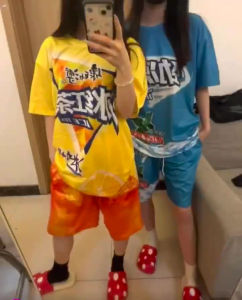 Summer Ice Tea T-shirt Suit Short Sleeve Cool Cool Cool Ice Boss Black Tea Clothes Kobe Player Spoof Clothes