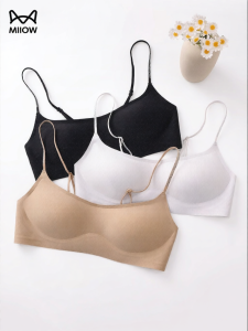 MiiOW | Invisible Foundation Thin Straps Low Neck Small Bust Lifting Bra