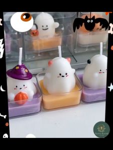 Nến thơm tinh dầu chủ đề Halloween 20g ngộ nghĩnh dễ thương nhiều mùi hương decor trang trí quà tặng