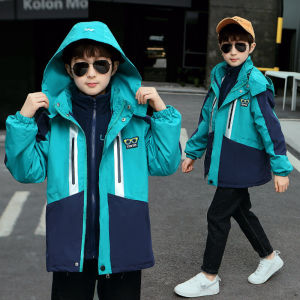 Áo Khoác Trẻ Em Mùa Đông 3 Trong 1 Dày Lót Lông Cừu Có Thể Tháo Rời Thời Trang Cho Bé Trai Áo Khoác Ngoài Thường Ngày Mùa Đông