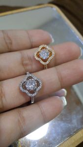 Cincin Desain Elegan: Cincin Solitare Swarovski & Cincin Wanita Emas Perak 22K