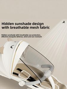 Lightweight High View Stroller Baby Walker Hand Push Car Double Side One Button Folding Convenient Child Walking Aid Baby Car