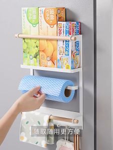 ชุด "MITI4 พร้อมส่ง ชั้นวางของครัว ชั้นวางของข้างตู้เย็น มีแถบแม่เหล็ก ใช้งานได้อเนกประสงค์ วัสดุแข็งแรงทนทาน COD MITI112