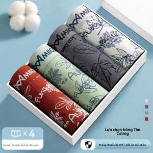 Quần lót MiiOW cho nam làm  vải cotton kháng khuẩn thoải mái thoáng khí cạp vừa