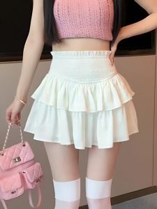 Váy Ngắn Chữ a Màu Trắng Phong Cách Ballet Váy Công Chúa Cạp Cao Cho Nữ Mùa Hè Váy Ngắn Chữ a Cỡ Nhỏ