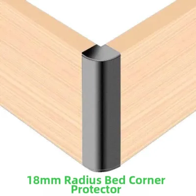 Aluminum Bed Corner Protector Fittings 18mm Radius