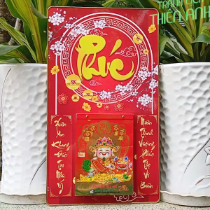 Lịch 2026 Lịch treo tường kích thước: 34x60cm bọc viền vàng kèm bloc 14.5x20.5cm