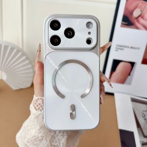 Ốp Lưng iPhone Pro Max 17 16 15 14 13 Từ Tính Laser Lấp Lánh Họa Tiết CD Mặt Lưng Cứng PC Tương Thích Với Magsafe