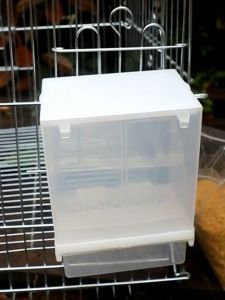 Bird Feeders Automatic Parrot Feeder Drinker Acrylic Seed Food No Mess Container Cage Accessories for Small and Medium Parakeets Pet Bird Prevention Splash Food Container Parrot Hanging Automatic Feeder Bird Feeder Starling Tiger Skin Peony