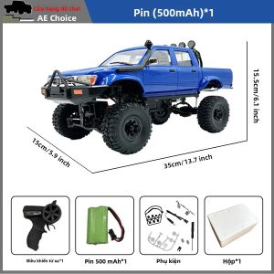 Xe Điều Khiển Từ Xa WPL 1:16 C64-1 2.4G 4WD Địa Hình Với Đèn LED Đồ Chơi Điện Tử Cho Trẻ Em Cấu Tạo Bằng Kim Loại Và Nhựa