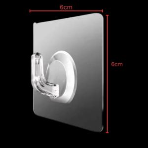 10-50pcs Hooks Transparent Strong Self Adhesive Door Wall Hangers Hooks Suction Heavy Load Rack Cup Sucker for Kitchen Bathroom