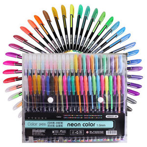 12/24Pcs Metallic Glitter Colors Gel Pens & Pen Refills For School Office Adult Coloring Book Journals Drawing Art Markers