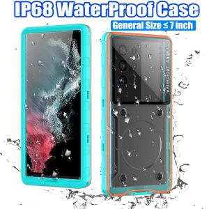 Diving Swim General Size 7 inch 5 Meter Waterproof Case For Huawei Honor Xiaomi Oneplus Google VIVO OPPO REALME Samsung iPhone 16 Promax 16Pro 16 15 14 13 12 11 XS X XSMAX